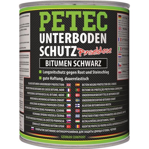 Petec 73100 Unterbodenschutz Bitumen Pinseldose 1000 ml