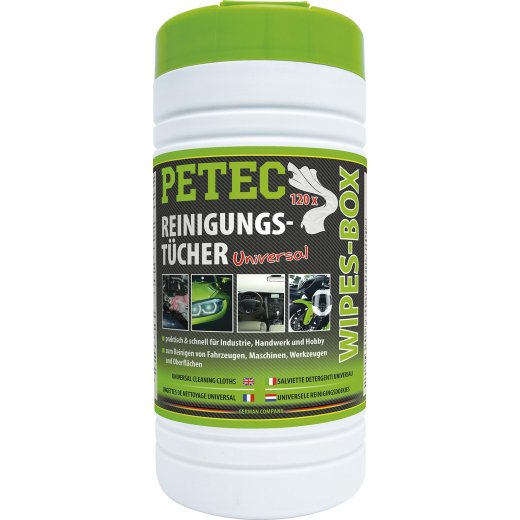 Petec 82120 Reinigungst&uuml;cher, Wipes-Box 120 T&uuml;cher