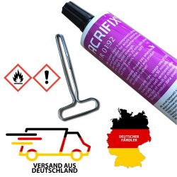 Acrifix 192 mit Firatec Tubenausdreher, Kleber Plexiglas