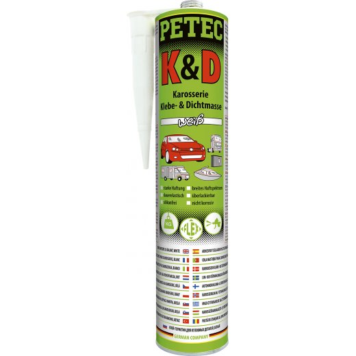 Petec 94530 K&D Karosserie Klebe-&Dichtmasse wei&szlig; 310 ml