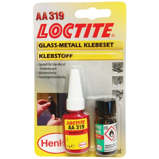 Loctite AA 319 Glasklebeset / Metallklebeset 5g / 5g IDH 249998 - ABVERKAUF GHS