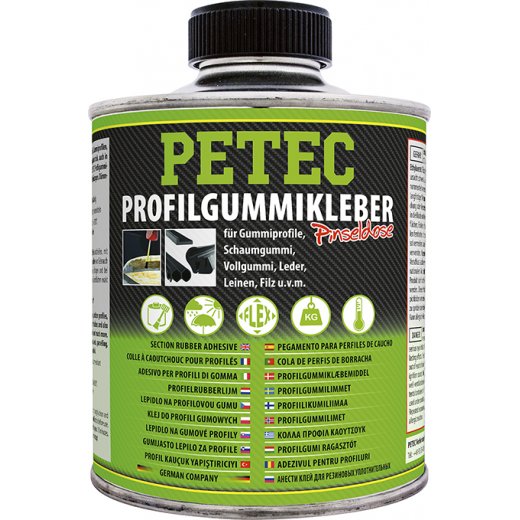 Petec 93835 Profilgummikleber Pinseldose 350 ml Pinseldose