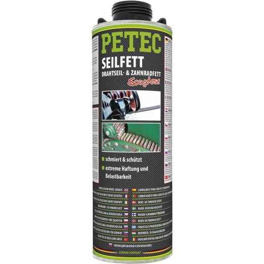 Petec 73610 Seilfett, Drahtseil- & Zahnradfett Saugdose 1000ml