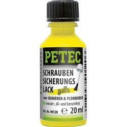 Petec 90120 Schraubensicherungslack gelb 20 ml Pinselflasche
