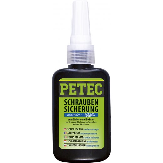 Petec 910250 Schraubensicherung mittelfest blau 250 g Flasche