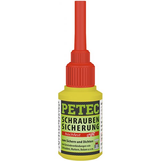 Petec 92010 Schraubensicherung hochfest rot 10 g Flasche