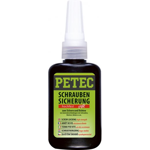 Petec 92050 Schraubensicherung hochfest rot 50 g Flasche