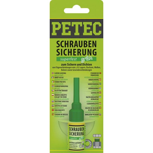Petec 93005 Schraubensicherung superfest gr&uuml;n 5 g SB-Karte