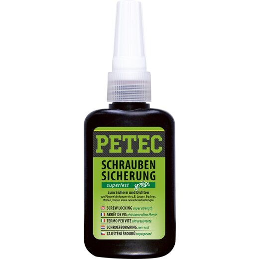 Petec 930250 Schraubensicherung superfest gr&uuml;n 250 g Flasche