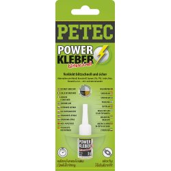 Petec 93403 POWER KLEBER blitzschnell 3 g Flasche SB-Karte