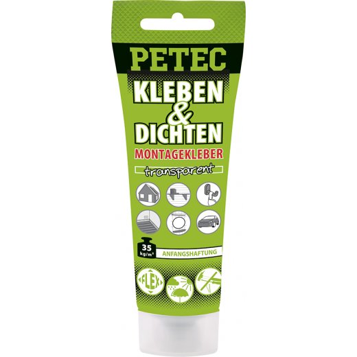 Petec 94170 Kleben & Dichten Montagekleber transparent 80 ml