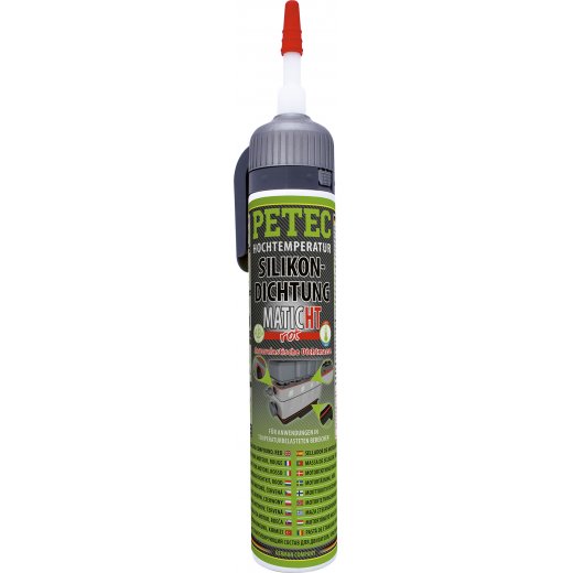 Petec 97820 Hochtemperatur-Silikondichtung, MATIC rot 200 ml